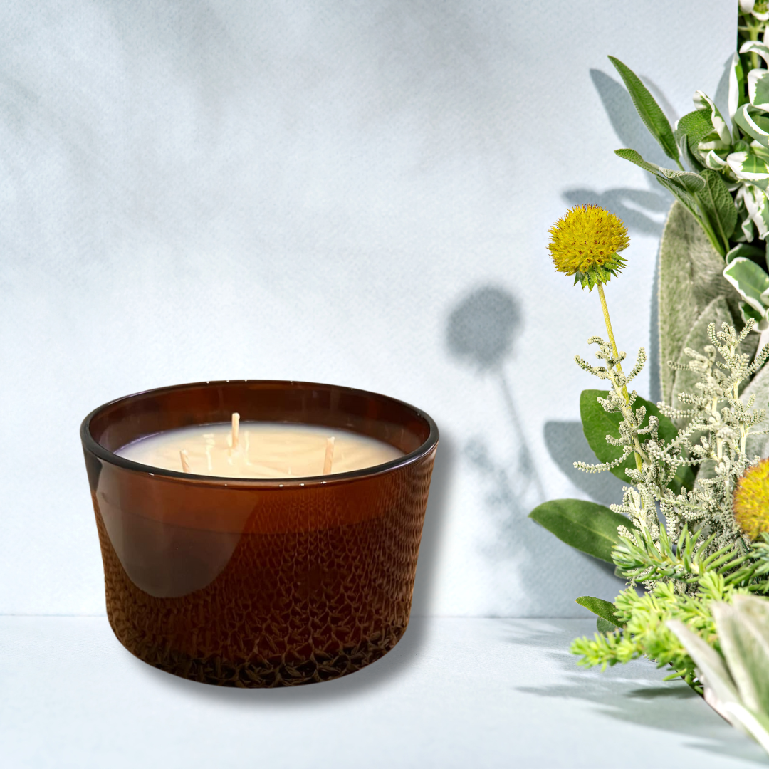550g Large Amber Glass Candle
